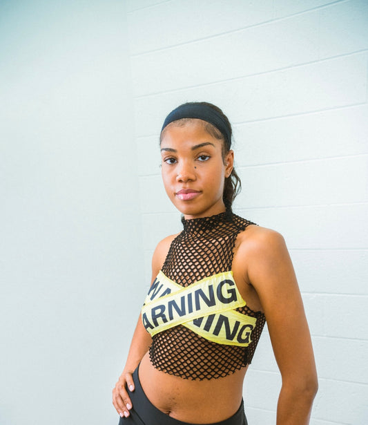 Warning Crop Top